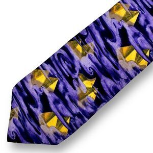 Grateful Dead Great Pyramid‎ First Set blue and gold silk tie